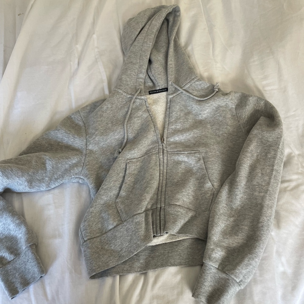 Brandy Melville crop crystal hoodie